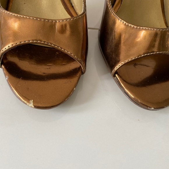 Copper peep toe heels - Picture 4 of 6